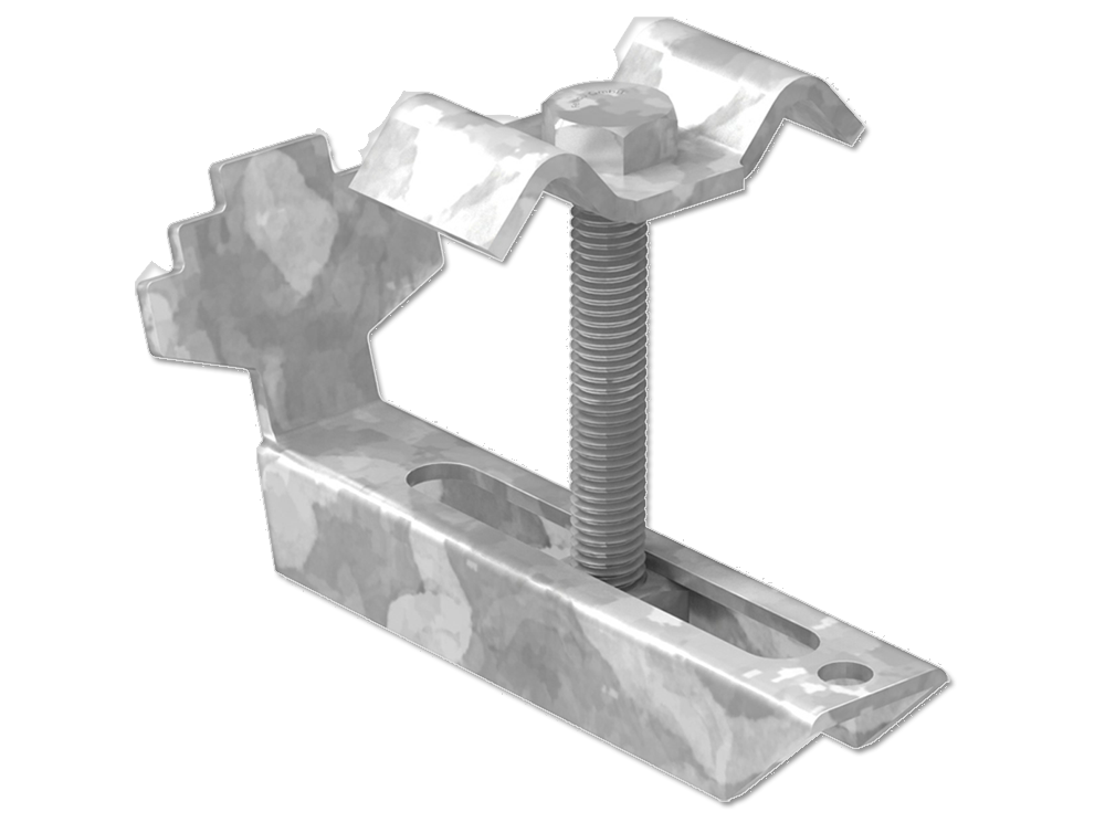 Grating clamp for grating height 60-70 mm | MW 30/30 mm | made of St37, hot-dip galvanized