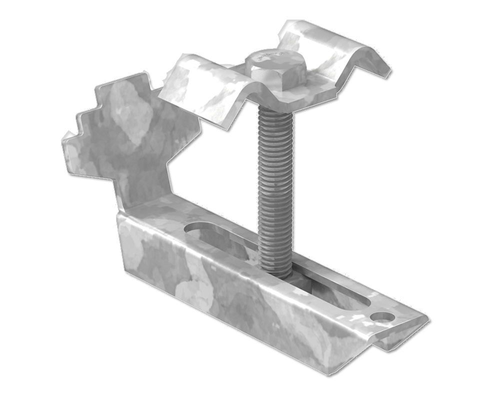 Grating clamp for grating height 40-50 mm | MW 30/30 mm | made of St37, hot-dip galvanized