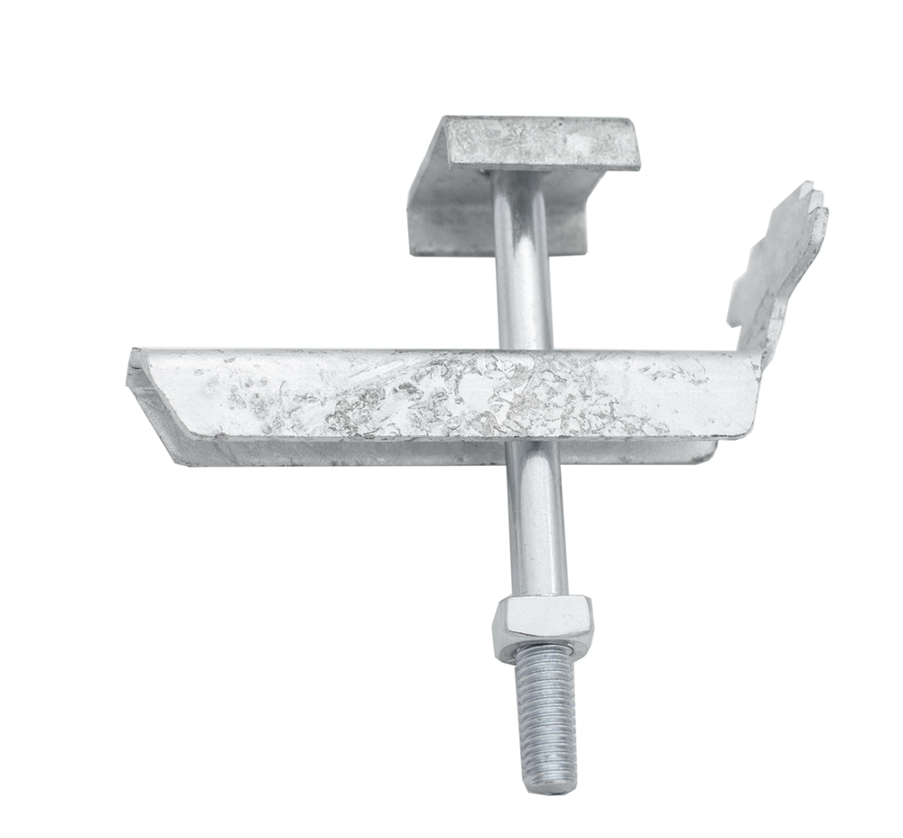 Grating clamp for grating height 60-70 mm | MW 30/10 mm | made of St37, hot-dip galvanized