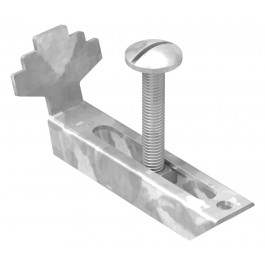 Grating clamp for grating height 40-50 mm | MW 30/10 mm | made of St37, hot-dip galvanized