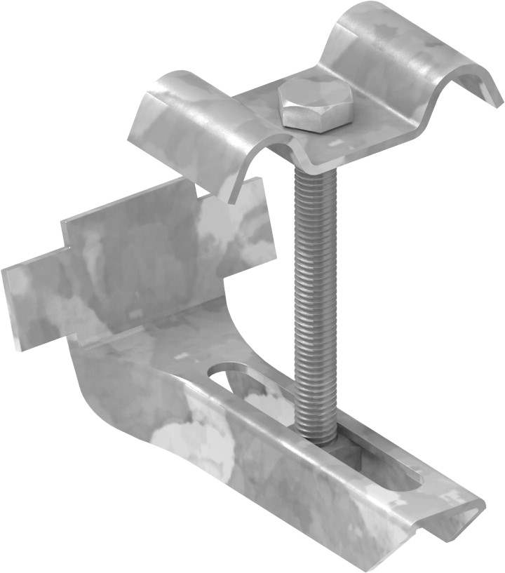 Grating clamp | Grating height 40-50 mm | MW 40/40 mm | S235JR / ST37 - hot-dip galvanized