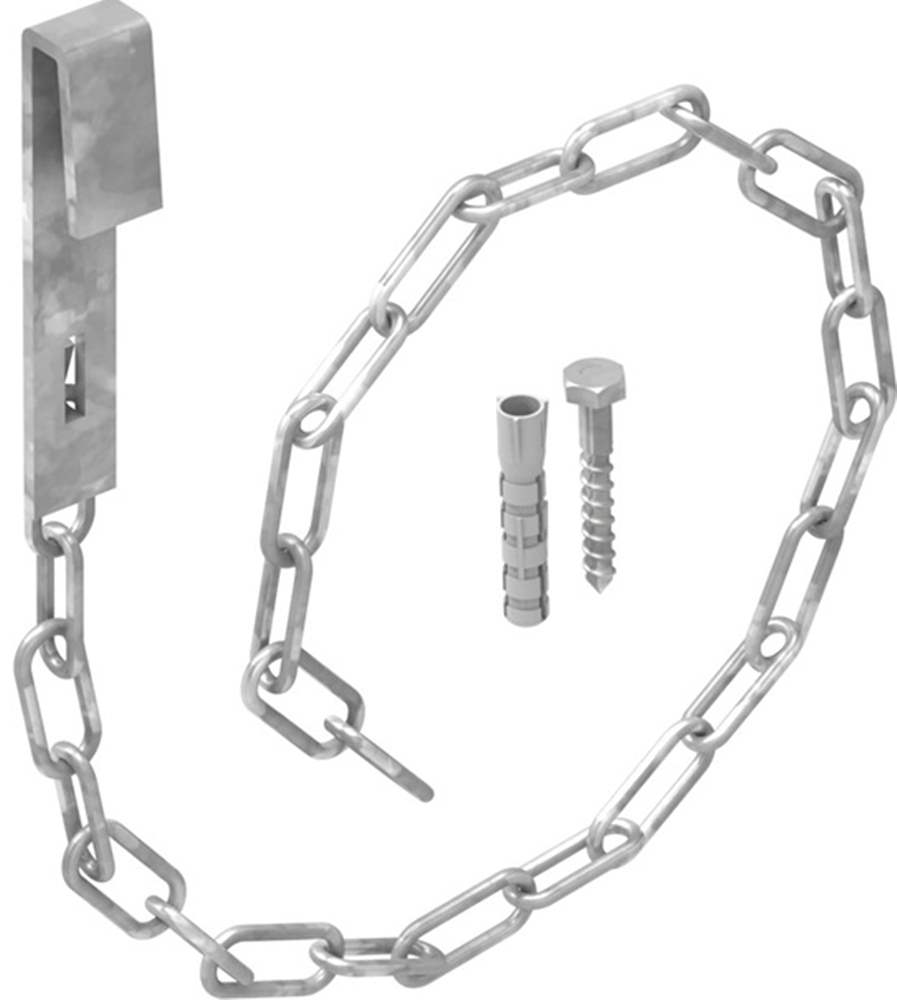 1 pair of safety chains for gratings for MW 30/30 34/38 30/10 mm | made of St37, hot-dip galvanized