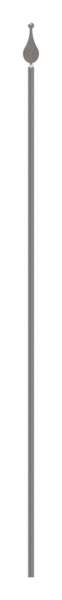 Fence rod | length: 1200 mm | material Ø 14 mm tip with ball | steel S235JR, raw