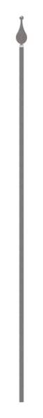 Fence rod | length: 1200 mm | material 14x14 mm tip with ball | steel S235JR, raw
