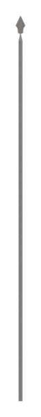 Fence rod | length: 1060 mm | material Ø 12 mm tip | steel S235JR, raw
