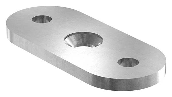 Retaining plate | 64x24x4 mm | for square/flat | steel S235JR, raw