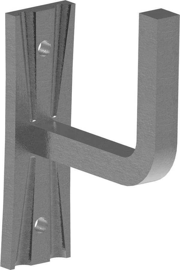 Handrail bracket | with round 105x40x4 mm | for welding on | steel S235JR, raw