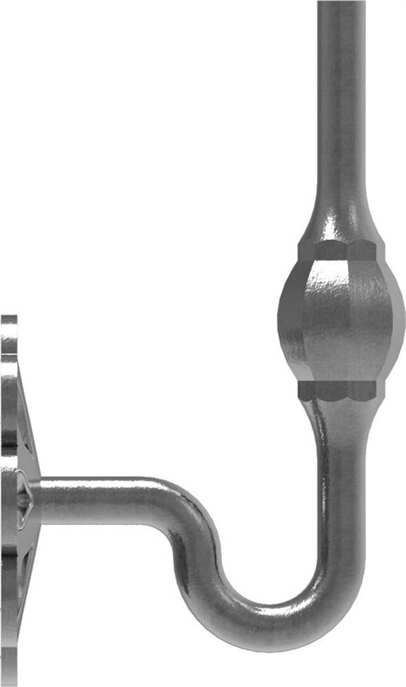 Handrail support | for welding on | steel S235JR, raw