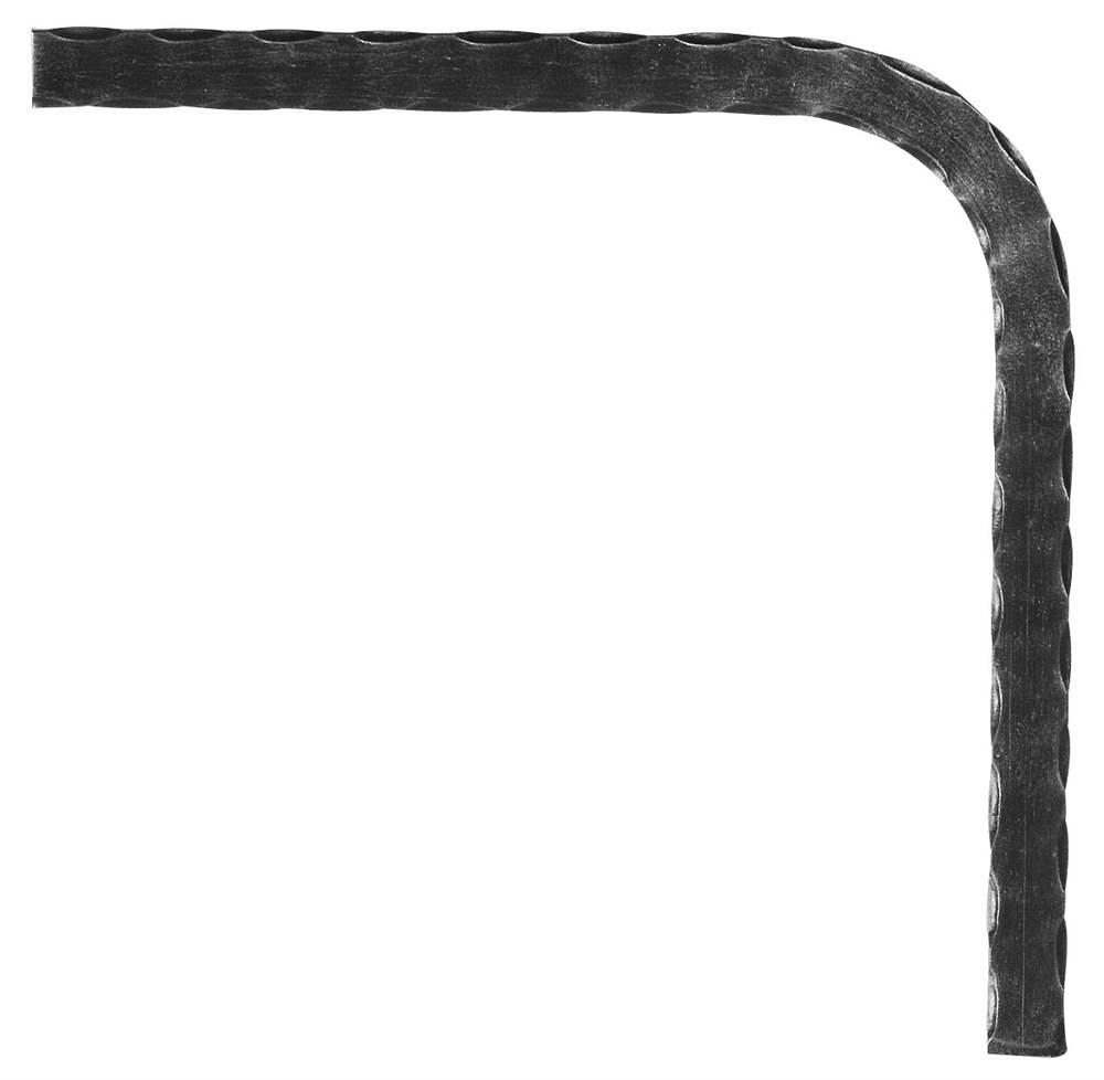 Bottom flange bend 90° | material: 25x8 mm | hammered | steel (raw) S235JR