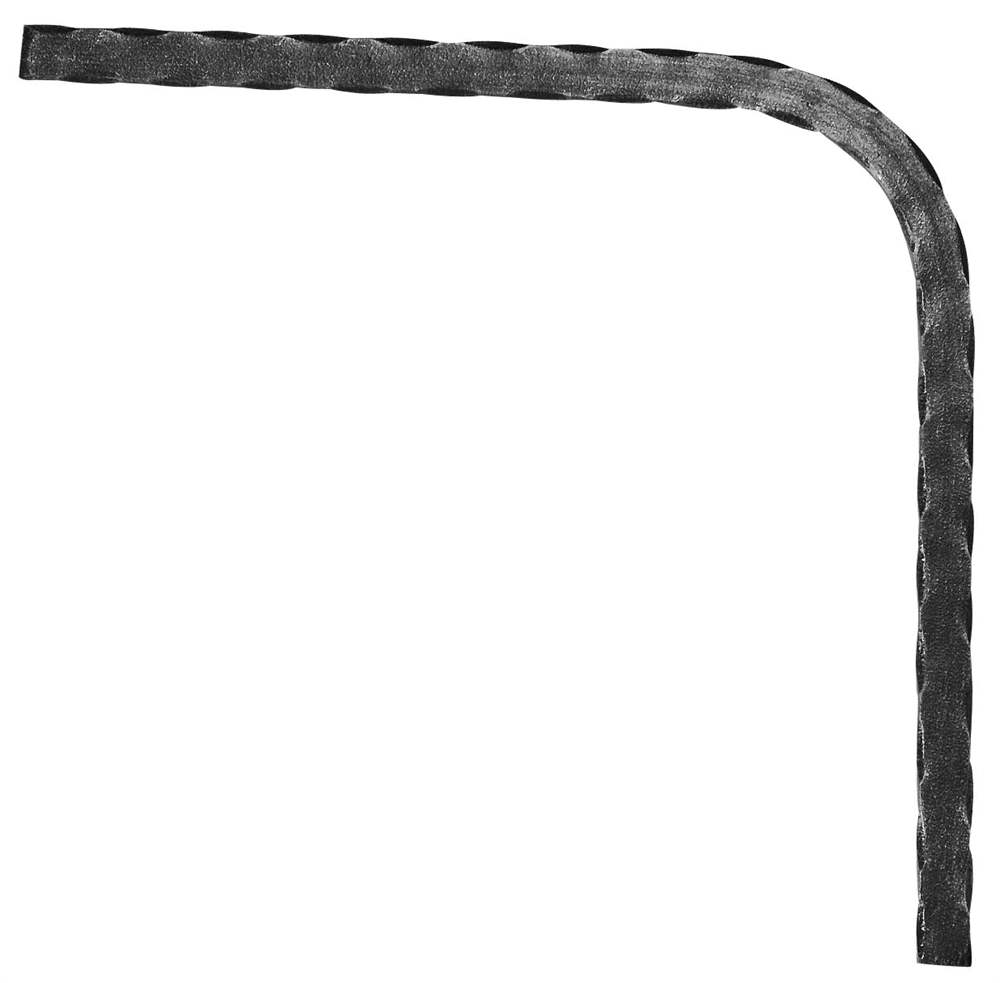 Bottom flange bend 90° | material: 20x8 mm | hammered | steel (raw) S235JR