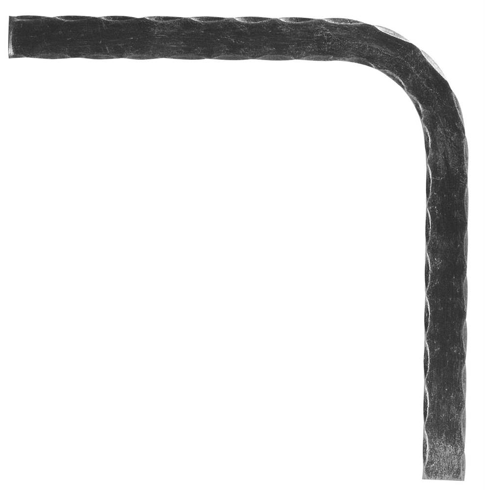Bottom flange bend 90° | material: 30x8 mm | hammered | steel (raw) S235JR