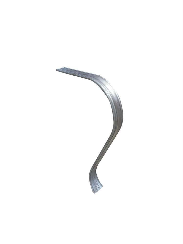 Handrail end piece | material: 40x8 mm | curved | steel (raw) S235JR