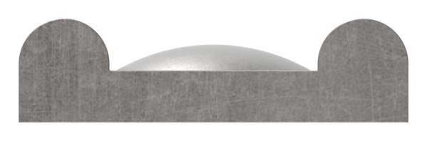 Hespene iron with rivet heads | Material: 30x8x4 mm | Length: 3000 mm | Steel (Raw) S235JR
