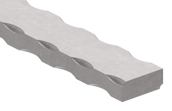 Flat iron | 4 edges hammered | Material: 30x12 mm | Steel (Raw) S235JR