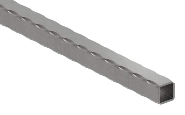 Square tube | hammered | dimensions: 20x20x02 mm | length: 3000 mm | steel S235JR, raw