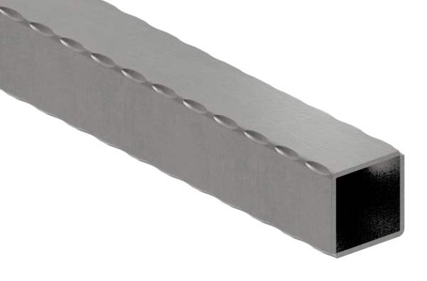 Square tube | hammered | dimensions: 40x40x2,5 mm | length: 3000 mm | steel S235JR, raw