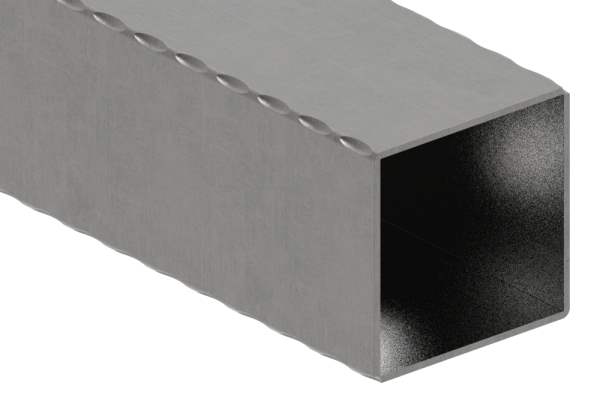 Square tube | hammered | dimensions: 80x80x2,5 mm | length: 3000 mm | steel S235JR, raw