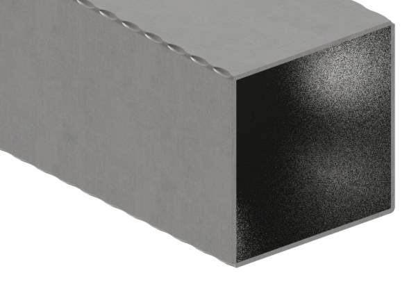 Square tube | hammered | dimensions: 120x120x3 mm | length: 3000 mm | steel S235JR, raw
