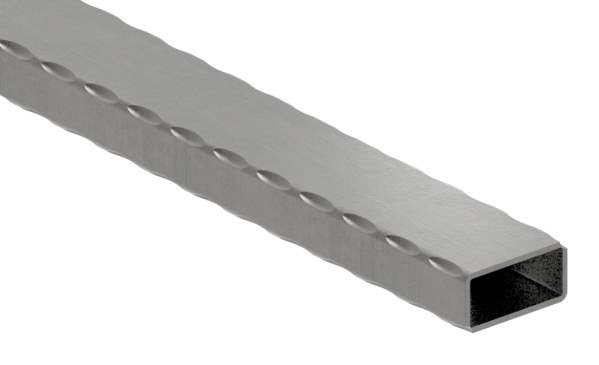 Rectangular tube | hammered | dimensions: 40x20x2 mm | length: 3000 mm | steel S235JR, raw