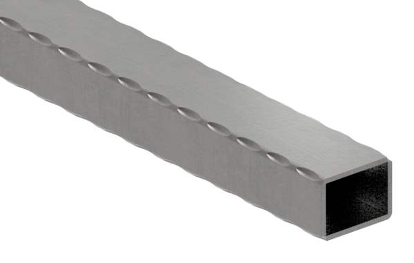 rectangular tube | hammered | dimensions: 40x30x2,5 mm | length: 3000 mm | steel S235JR, raw