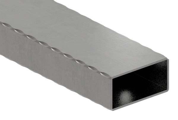 rectangular tube | hammered | dimensions: 80x40x2,5 mm | length: 3000 mm | steel S235JR, raw