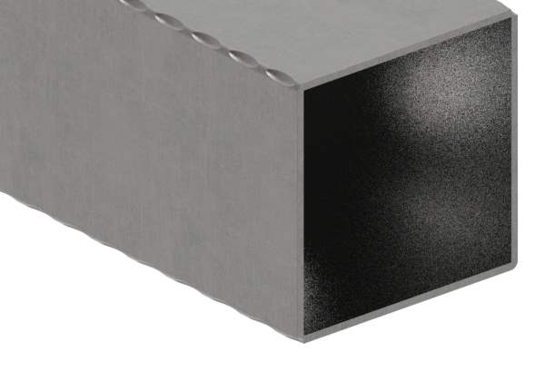 Square tube | hammered | dimensions: 100x100x3 mm | length: 6000 mm | steel S235JR, raw