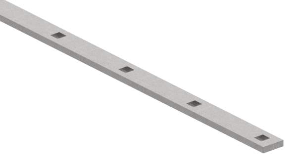 Punched rod | Dimensions: 30x8 mm | Length: 3000 mm | Steel S235JR, raw