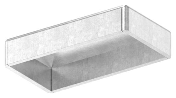 Pier cover | for rectangular tube | dimensions: 40x20 mm | steel S235JR, raw