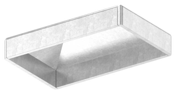 Pier cover | for rectangular tube | dimensions: 50x30 mm | steel S235JR, raw
