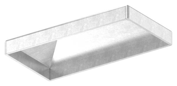 Pier cover | for rectangular tube | dimensions: 80x40 mm | steel S235JR, raw