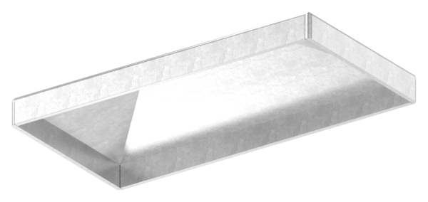 Pier cover | for rectangular tube | dimensions: 100x50 mm | steel S235JR, raw