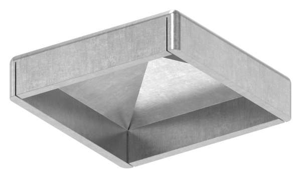 Pier cover | for square tube | dimensions: 30x30 mm | steel S235JR, raw