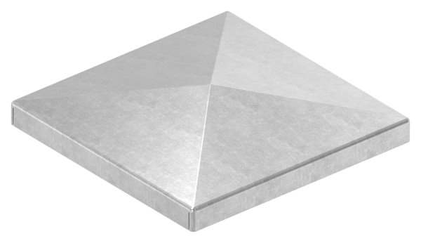 Pier cover | for square tube | dimensions: 80x80 mm | steel S235JR, raw