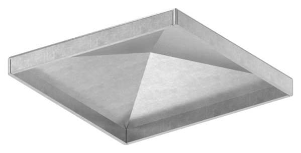 Pier cover | for square tube | dimensions: 80x80 mm | steel S235JR, raw