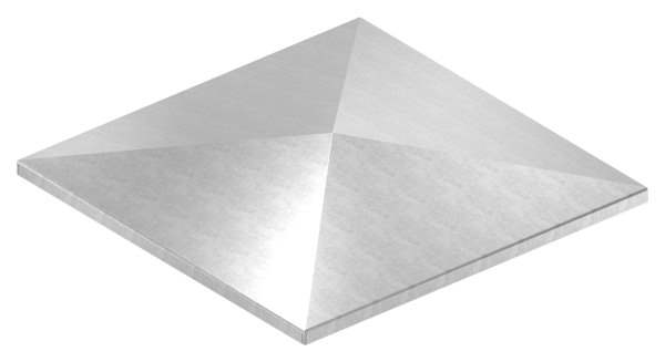 Pier cover | for square tube | dimensions: 200x200 mm | steel S235JR, raw