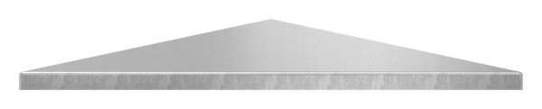 Pier cover | for square tube | dimensions: 200x200 mm | steel S235JR, raw