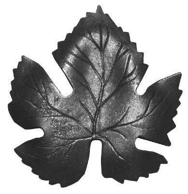 Vine leaf | Dimensions: 130x125 mm | Steel S235JR, raw