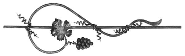 Wine ornament | Material: Ø 12 mm | Steel S235JR, raw