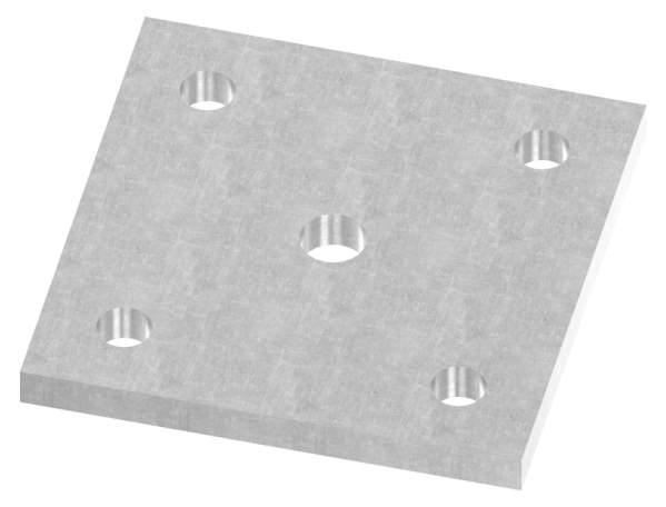 Anchor plate | Dimensions: 120x120x10 mm | Steel (Raw) S235JR