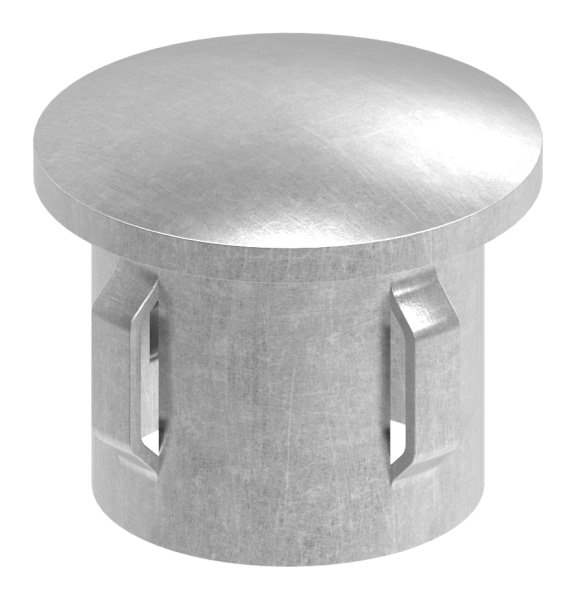 Steel plug | slightly domed | for Ø 33.7x1.8-2.2 mm | Steel S235JR, raw