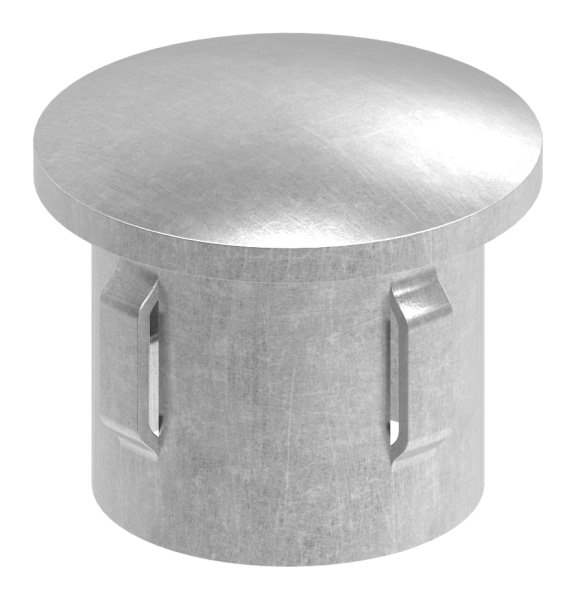 Steel plug | slightly domed | for Ø 33.7x2.5-2.9 mm | Steel S235JR, raw