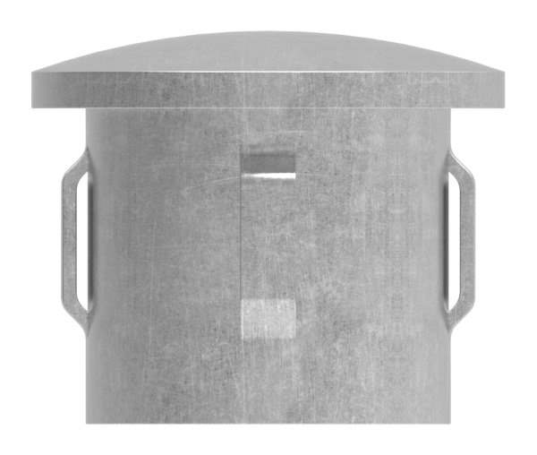 Steel plug | slightly domed | for Ø 33.7x2.5-2.9 mm | Steel S235JR, raw