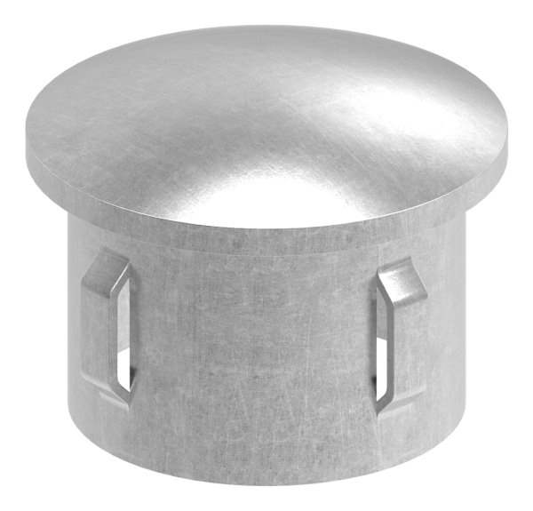 Steel plug | slightly domed | for Ø 42.4x1.8-2.2 mm | Steel S235JR, raw