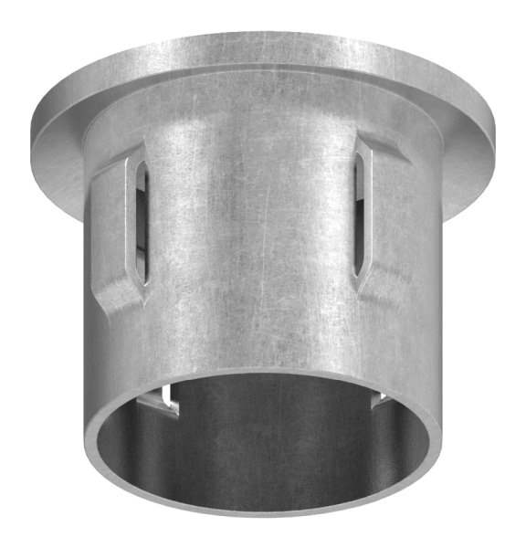 Steel plug | slightly curved | with M8 | for round tube Ø 33.7x2.5-2.9 mm | steel S235JR, raw