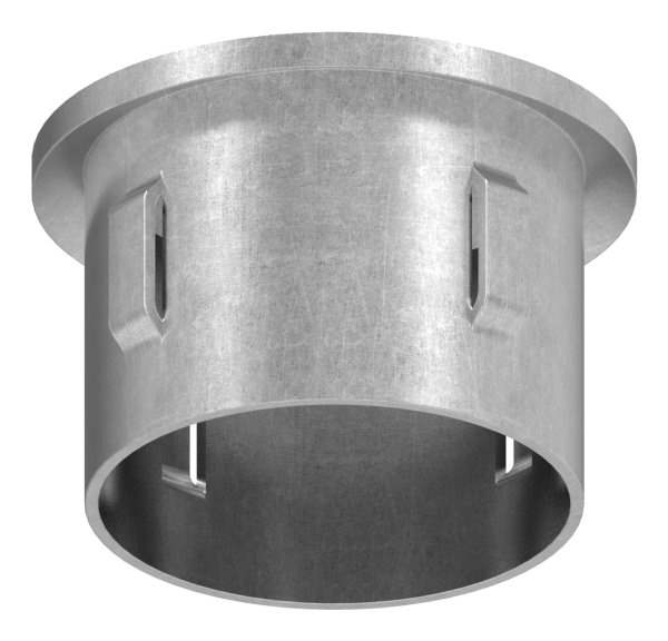 Steel plug | slightly curved | with M8 | for round tube Ø 42.4x2.5-2.9 mm | steel S235JR, raw