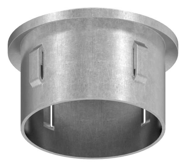 Steel plug | slightly curved | with M8 | for round tube Ø 48.3x2.5-2.9 mm | steel S235JR, raw