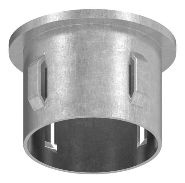 Steel plug flat | with M8 | for round tube Ø 42.4x1.8-2.2 mm | steel S235JR, raw