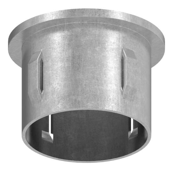 Steel plug flat | with M8 | for round tube Ø 42.4x2.5-2.9 mm | steel S235JR, raw