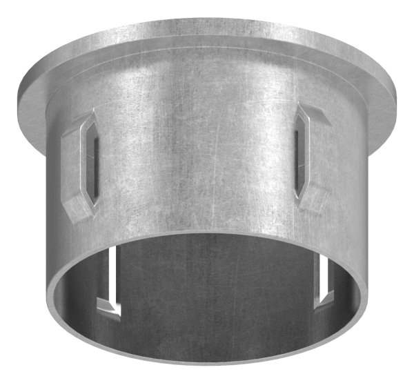 Steel plug flat | with M8 | for round tube Ø 48.3x1.8-2.2 mm | steel S235JR, raw