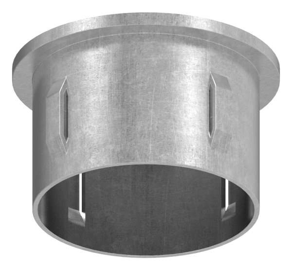 Steel plug flat | with M8 | for round tube Ø 48.3x2.5-2.9 mm | steel S235JR, raw